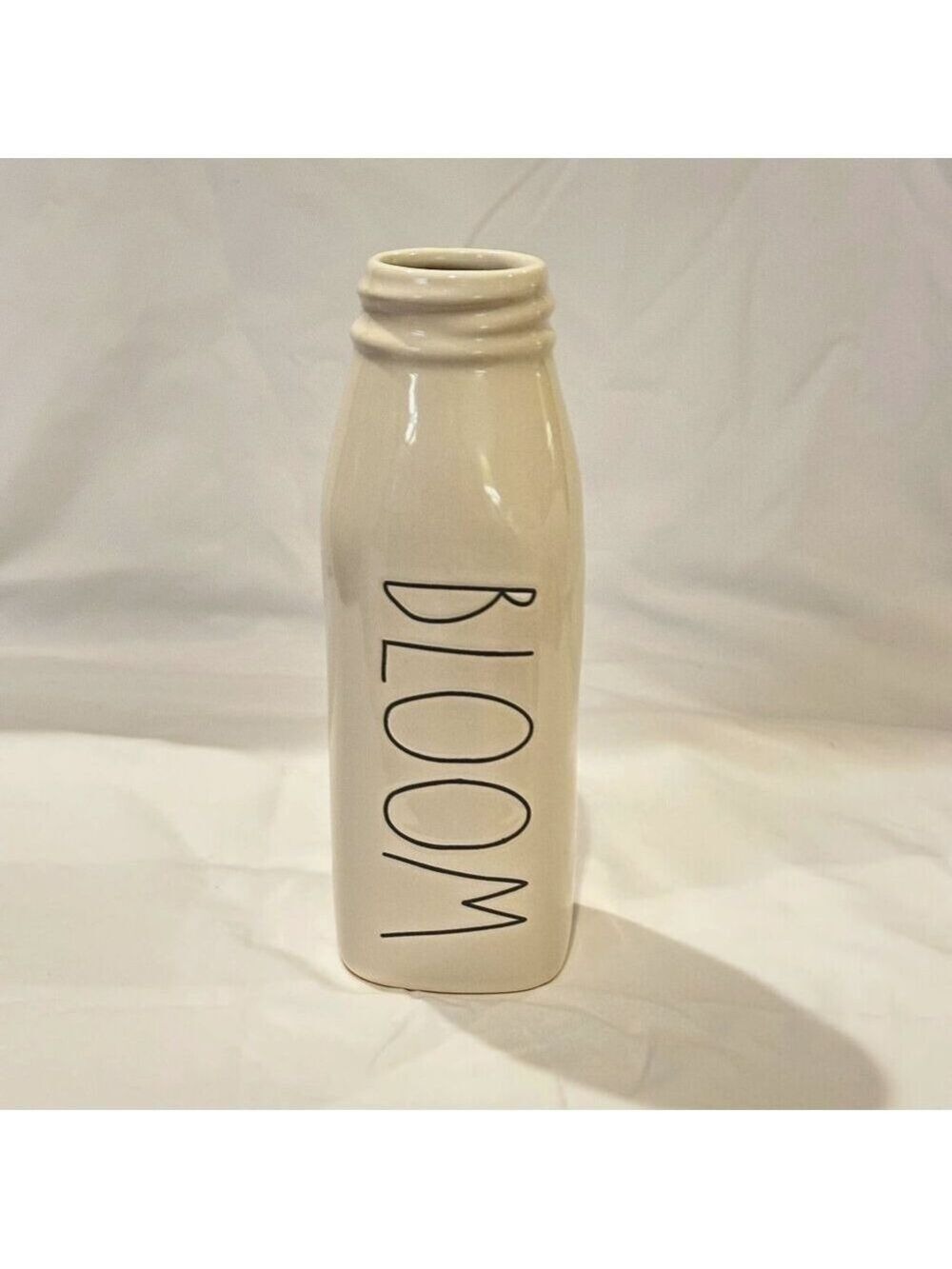 Rae Dunn Bloom Milk Bottle Vase Ceramic Artisan Magenta Minimalist Decor Gift